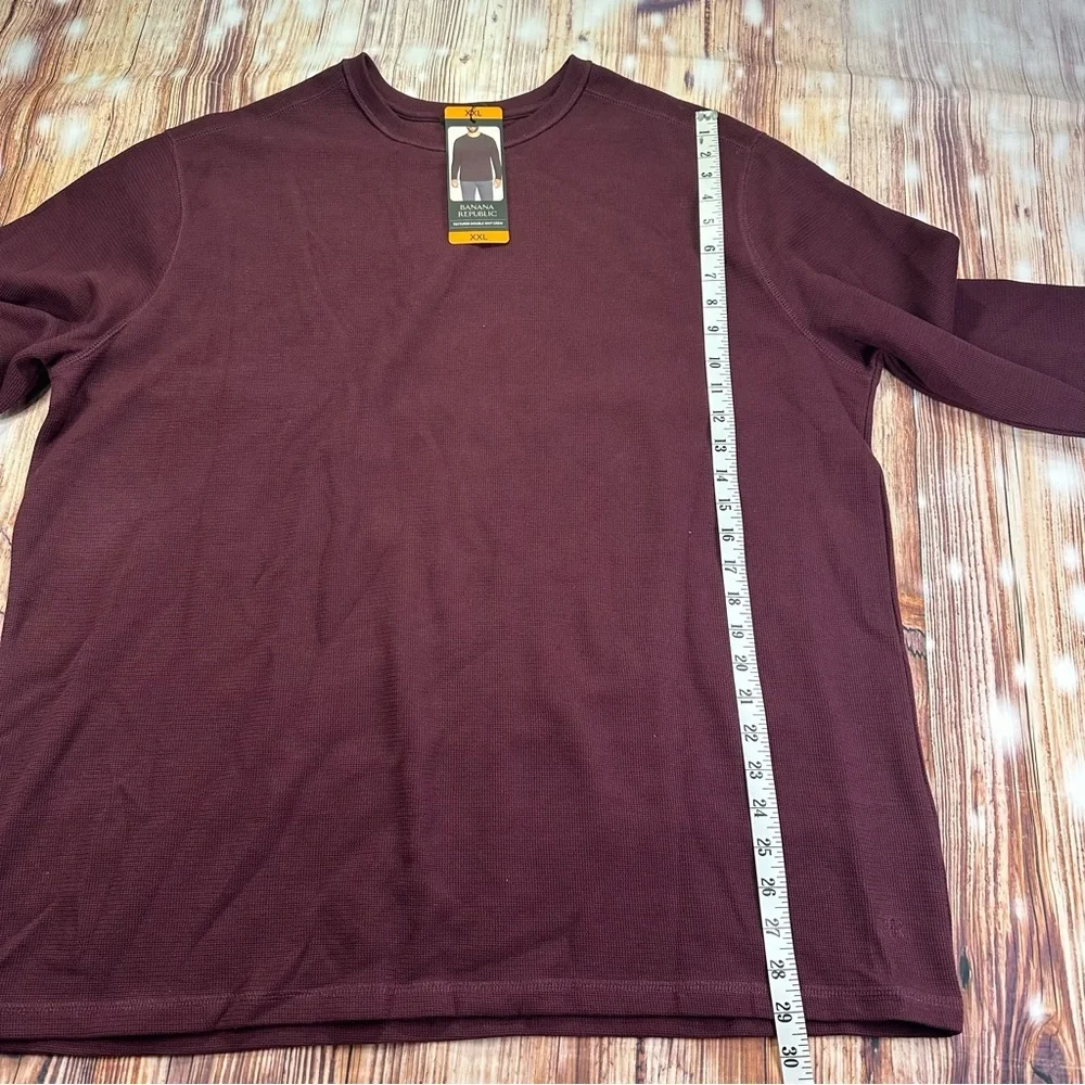 Banana Republic Men’s Textured‎ Double Knit Crew Pullover Long Sleeve Shirt XXL